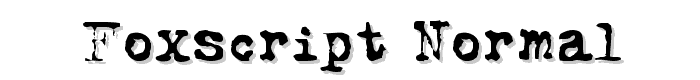 FoxScript Normal font